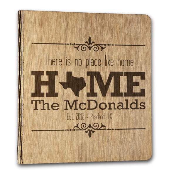 Custom Home State Wood 3-Ring Binder - 1" Letter Size (Personalized)