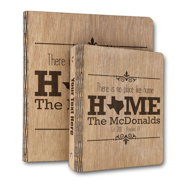 Custom Home State Wood 3-Ring Binder (Personalized)