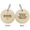 Home State Wood Luggage Tags - Round - Approval