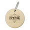Home State Wood Luggage Tags - Round - Front/Main