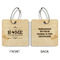 Home State Wood Luggage Tags - Square - Approval