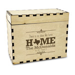 Home State Wood Recipe Box - Laser Engraved (Personalized)