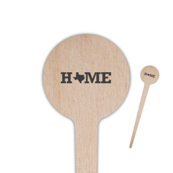 Home State 4" Round Wooden Food Picks - Single Sided