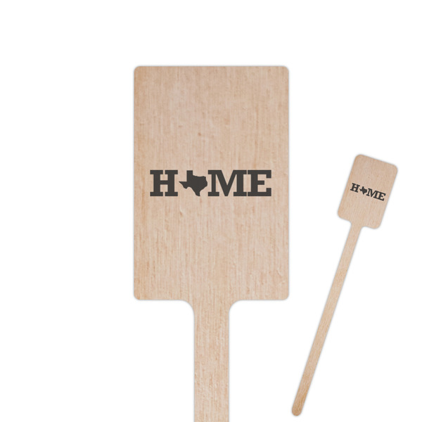 Custom Home State 6.25" Rectangle Wooden Stir Sticks - Double Sided