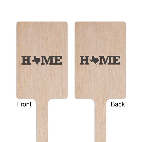 Home State Wooden 6.25" Stir Stick - Rectangular - Double Sided - Front & Back