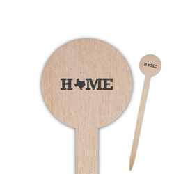 Home State 6" Round Wooden Food Picks - Single Sided