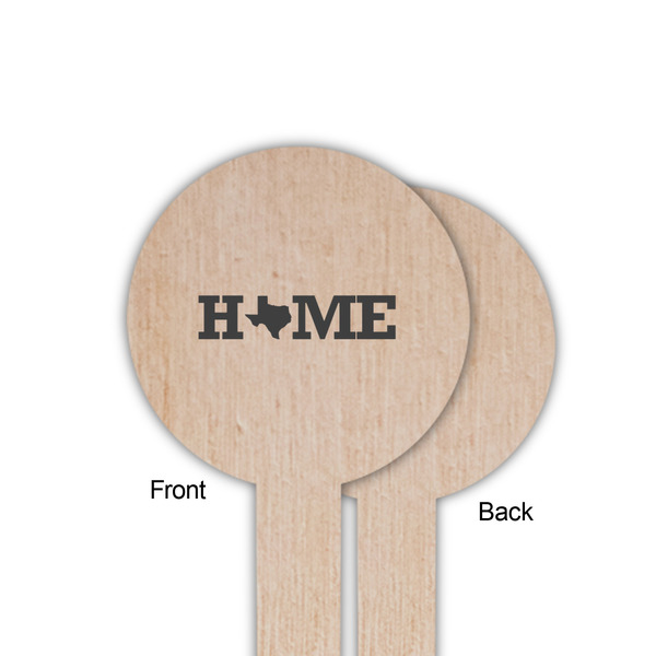 Home State Wooden 6" Food Pick - Round - Single Sided - Front & Back