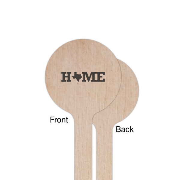 Home State Wooden 7.5" Stir Stick - Round - Single Sided - Front & Back