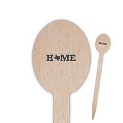 Home State Oval Wooden Food Picks - Single Sided
