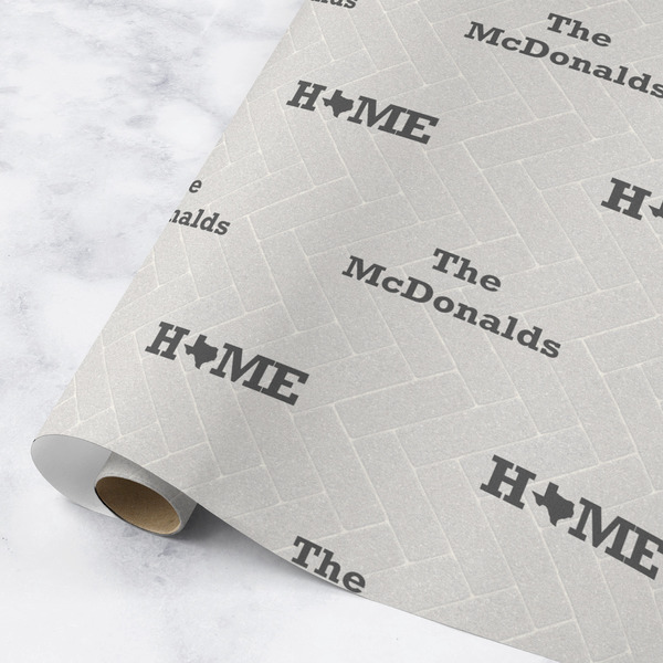 Custom Home State Wrapping Paper Roll - Medium - Matte (Personalized)