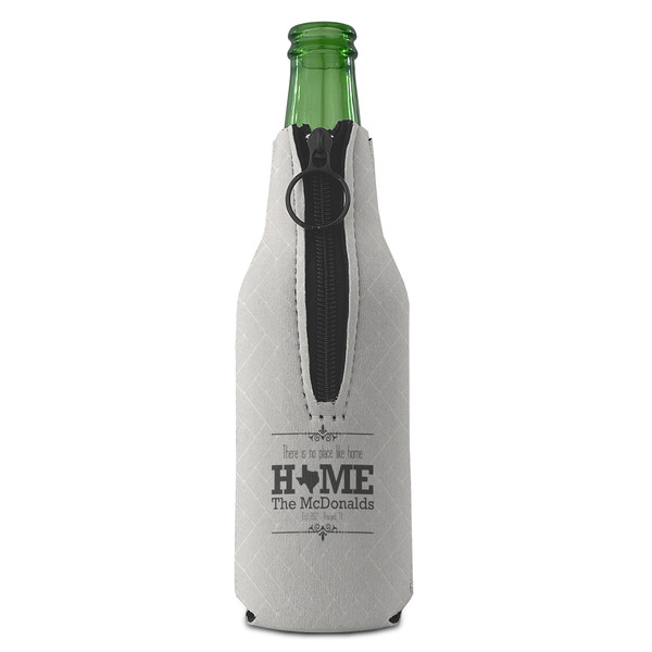 Home State Zipper Bottle Cooler - BACK (bottle)