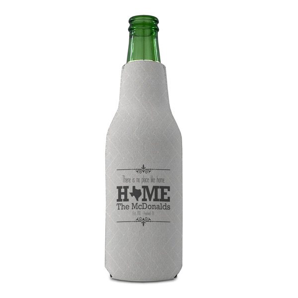 Home State Zipper Bottle Cooler - FRONT (bottle)