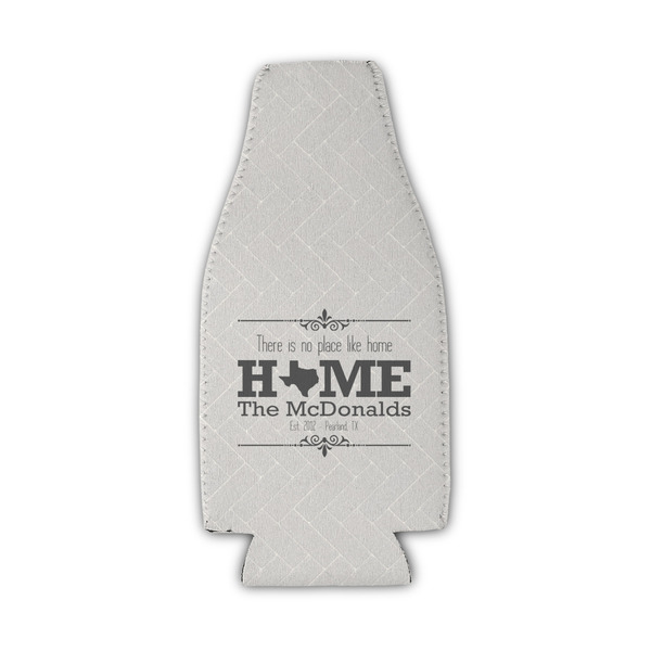 Custom Home State Zipper Bottle Cooler (Personalized)