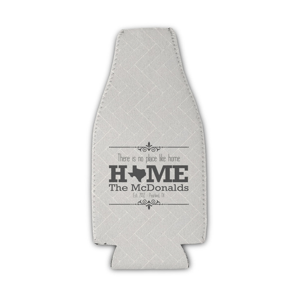 Home State Zipper Bottle Cooler - Set of 4 - FRONT