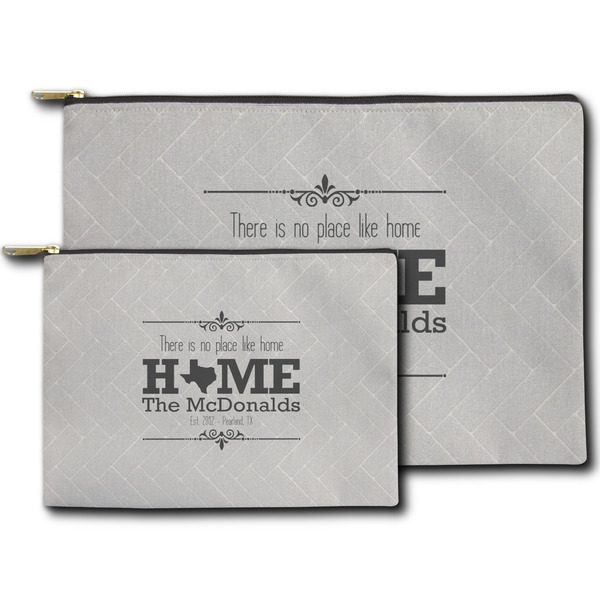 Home State Zippered Pouches - Size Comparison