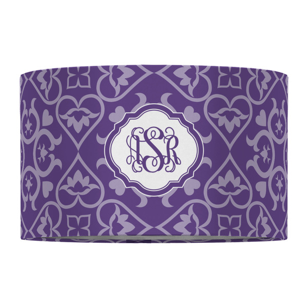 Lotus Flower 12" Drum Lampshade - FRONT (Fabric)