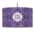 Lotus Flower 12" Drum Pendant Lamp - Fabric (Personalized)