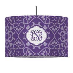 Lotus Flower 12" Drum Pendant Lamp - Fabric (Personalized)