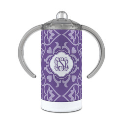 Lotus Flower 12 oz Stainless Steel Sippy Cup (Personalized)