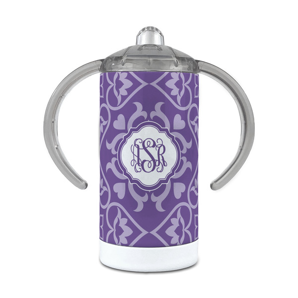 Custom Lotus Flower 12 oz Stainless Steel Sippy Cup (Personalized)