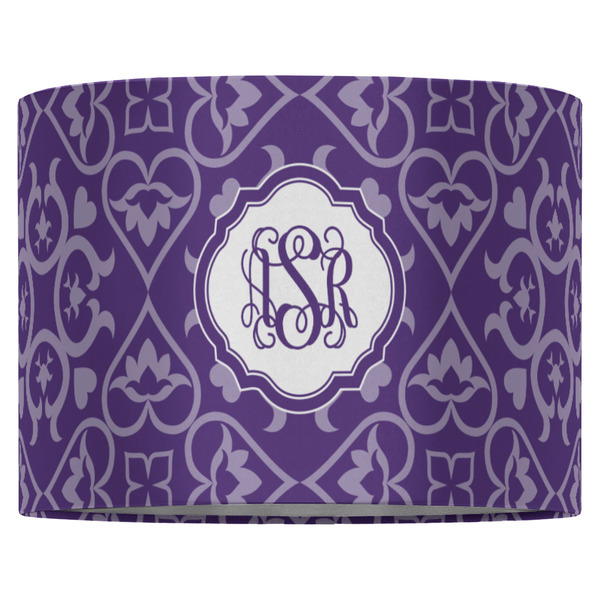 Lotus Flower 16" Drum Lampshade - FRONT (Fabric)