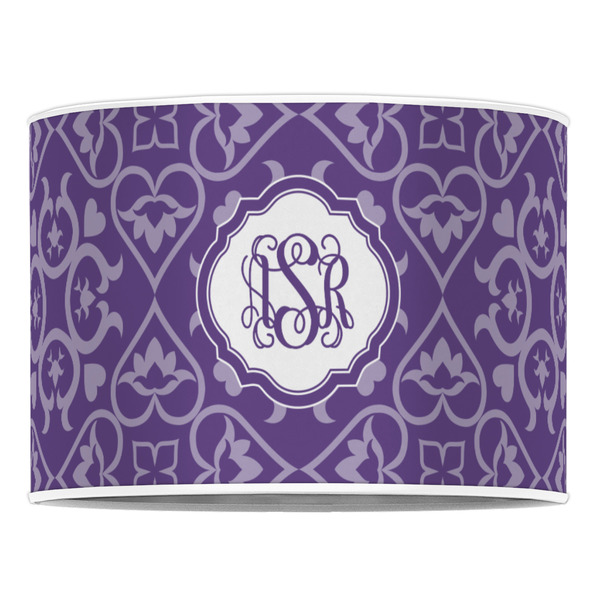 Lotus Flower 16" Drum Lampshade - FRONT (Poly Film)