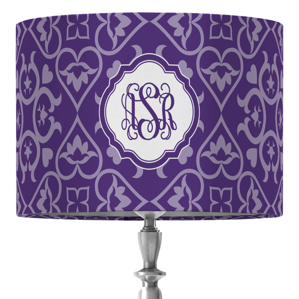Custom Lotus Flower 16" Drum Lamp Shade - Fabric (Personalized)