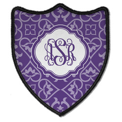 Lotus Flower Iron On Shield Patch B w/ Monogram