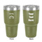 Lotus Flower 30 oz Stainless Steel Tumbler - Olive - Double-Sided (Personalized)