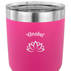 Lotus Flower 30 oz Stainless Steel Tumbler - Pink - Single Sided (Personalized)