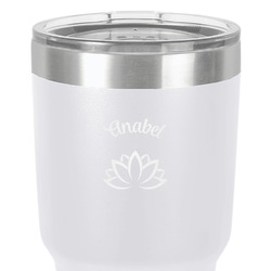 Lotus Flower 30 oz Stainless Steel Tumbler - White - Double-Sided (Personalized)