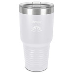 Lotus Flower 30 oz Stainless Steel Tumbler - White - Single-Sided (Personalized)