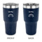 Lotus Flower 30 oz Stainless Steel Tumbler - Navy - Double Sided (Personalized)