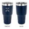 Lotus Flower 30 oz Stainless Steel Ringneck Tumblers - Navy - Single Sided - APPROVAL