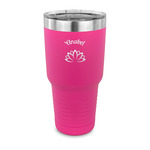 Lotus Flower 30 oz Stainless Steel Tumbler - Pink - Single Sided (Personalized)