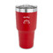 Lotus Flower 30 oz Stainless Steel Ringneck Tumblers - Red - FRONT