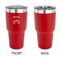 Lotus Flower 30 oz Stainless Steel Ringneck Tumblers - Red - Single Sided - APPROVAL