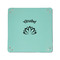 Lotus Flower 6" x 6" Teal Leatherette Snap Up Tray - APPROVAL