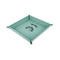 Lotus Flower 6" x 6" Teal Leatherette Snap Up Tray - CHILD MAIN