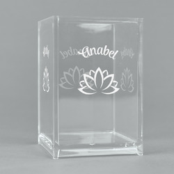 Lotus Flower Acrylic Pen Holder (Personalized)