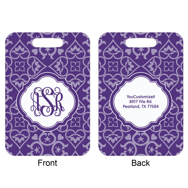 Lotus Flower Aluminum Luggage Tag (Front + Back)