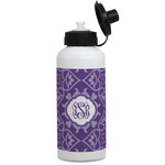 Lotus Flower Water Bottles - Aluminum - 20 oz - White (Personalized)