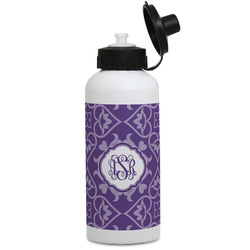 Lotus Flower Water Bottles - Aluminum - 20 oz - White (Personalized)