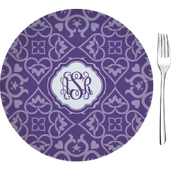 Lotus Flower 8" Glass Appetizer / Dessert Plates - Single or Set (Personalized)