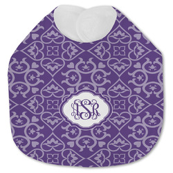 Lotus Flower Jersey Knit Baby Bib w/ Monogram