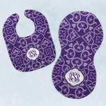 Lotus Flower Baby Bib & Burp Set w/ Monogram