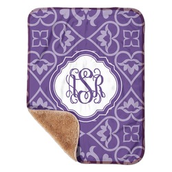 Lotus Flower Sherpa Baby Blanket - 30" x 40" w/ Monograms