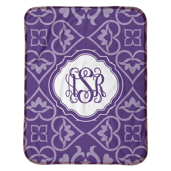 Lotus Flower Baby Sherpa Blanket - Flat