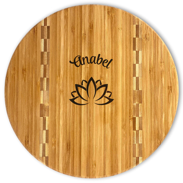 Custom Lotus Flower Bamboo Cutting Board (Personalized)