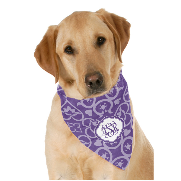 Custom Lotus Flower Dog Bandana Scarf w/ Monogram